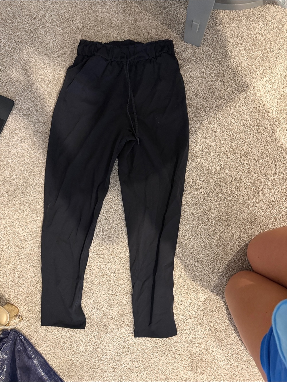 lululemon athletica Black Jogger Pants with Drawstring Waist